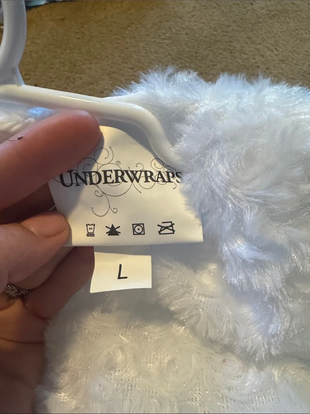 White Fuzzy Ghost Costume Set - Hooded Hat & Romper